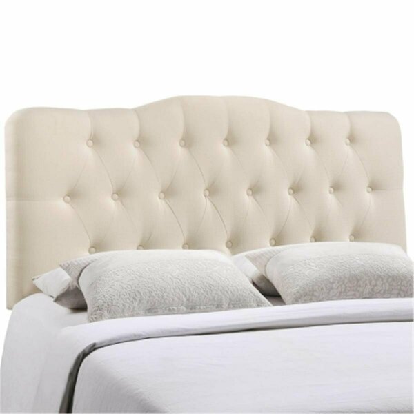 East End Imports Annabel Queen Fabric Headboard, Ivory MOD-5154-IVO